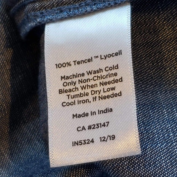 Talbots Blue Denim Tiered Jumper Maxi Dress Sleeveless Blue 6 Modest New - Picture 4 of 9